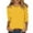 Yellow, variant on Leidass Women’s Crew Neck Polka Dot Print Long Sleeve Casual Loose Fit Top for Daily Wear and Comfortable Outfits Black L