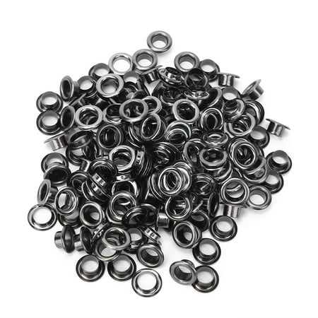 

100PCS 6mm Brass Double-Sided Eyelet Hollow Rivet for Clothing Bag / Belt / Shoe(Gun Color )