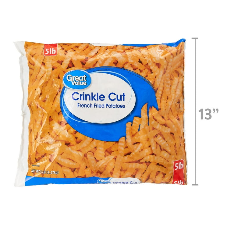 Great Value Crinkle Cut French Fried Potatoes, 32 oz Bag (Frozen