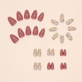 thumbnail image 2 of Uñas postizas MAOTTIE acrílicas almendradas florales, 30 piezas, 2 of 7
