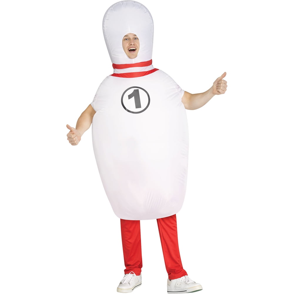Fun World Bowling Pin Inflatable Costume Adult Blowup King Pin ...