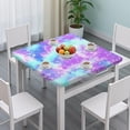 thumbnail image 3 of Colorful Tie Dye Pattern Square Fitted Tablecloth with Elastic Edge,Square Table Cover,Washable Elastic Table Cover for Home Kitchen Party Decor 36"x36", 3 of 6