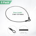 thumbnail image 3 of Uxcell 5-Pack Candado de Cable de Seguridad, 3FT 5mm Recubierto de Acero Inoxidable, Cable de Luggage Resistente a Cortes de Acero Trenzado [Negro], 3 of 6