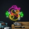 thumbnail image 4 of Handmadetneonsign Cowboy Rubber Duck Neon Sign, Cowboy Duck Neon Led Art Decor, Cowboy Wall Decor, 4 of 5