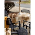 thumbnail image 5 of Outdoor Tablecloth with Umbrella Hole for Patio/Picnic/Party/Camping, Abstract Minimalist Waterproof Table Cloth Square Cover Washable, Modern Bohemia Aesthetic Ombre Brown (54"x 54"), 5 of 9