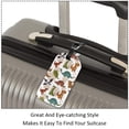 thumbnail image 3 of Square 2Pack PU Leather Dinosaur Cruise Luggage Tag with Privacy Cover and Name ID Tag for Travel Handbags Backpacks Luggage Tags, 3 of 6