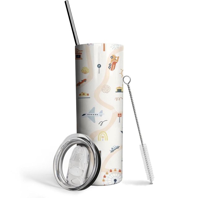 Tasse de Voyage Isolée en Acier Inoxydable 20 Oz - Double Paroi Isolée sous Vide