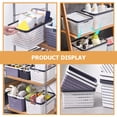 thumbnail image 4 of Cesta de almacenamiento de plástico de 2 pcs Organizador de canasta de baño Cesta de plástico de cocina, 4 of 5