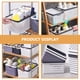 thumbnail image 4 of Cesta de almacenamiento de plástico de 2 pcs Organizador de canasta de baño Cesta de plástico de cocina, 4 of 5