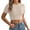 Khaki, variant on Womens Basic T-Shirts Scoop Neck Short Sleeve Crop Tops Cute Summer Tops Slim Fit Tees Y2k Clothing 2025 Green L
