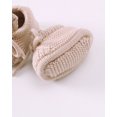 thumbnail image 7 of Baby Booties Knitted Shoes Newborn First Cozy Warm Shoes for Infant Boy Girl Solid Color Winter Shoes 0-3 Months Khaki, 7 of 7