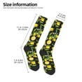thumbnail image 5 of Easygdp Lemon Fruits Flowers Leaves Soccer Socks Sport Knee High Socks Calf Compression Athletic Socks for Men and Women, 5 of 9