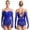 Blue, variant on Women's Ruched Mesh Latin Dance Costume Tassel Samba Rumba Salsa Jazz Dance Bodysuit Top with Gloves Ivory S