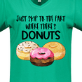 thumbnail image 4 of Inktastic Just Skip to the Part Where There's Donuts Women's V-Neck T-Shirt, 4 of 5