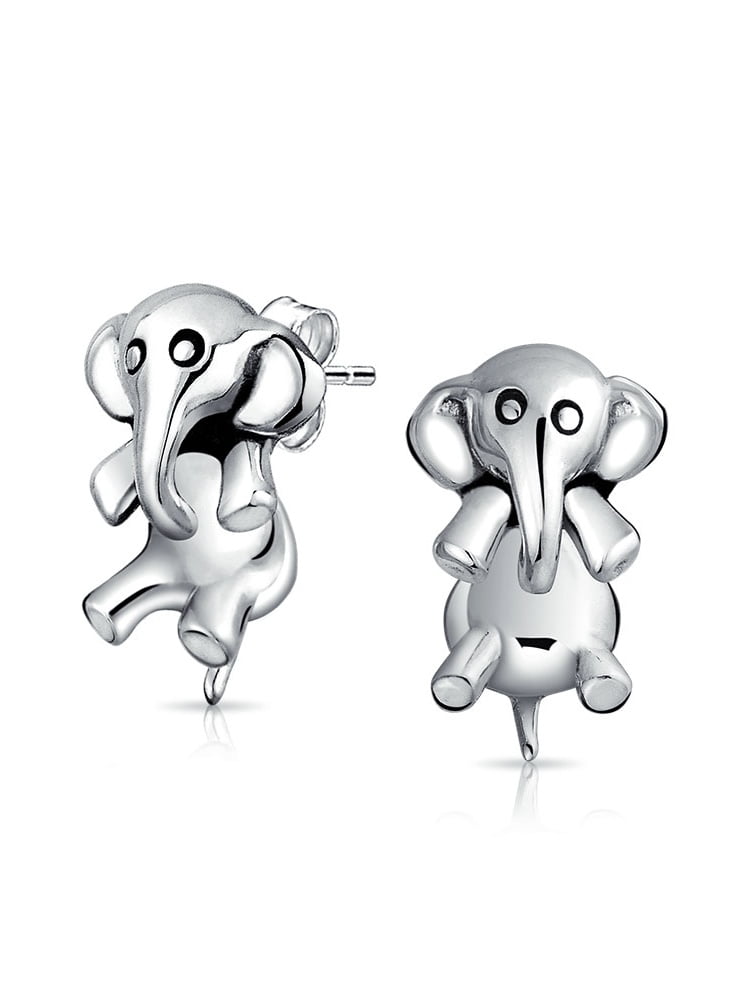 925 Sterling Silver Elephant Ear Studs So Chic Jewels