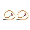 thumbnail image 4 of 2 bridas elásticas de nailon para caña de pescar que garantizan aventuras en kayak seguras y sin pérdidas, correa para remo de kayak resistente a la corrosión de color naranja vibrante, 4 of 8