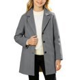 thumbnail image 3 of Afdoent Girls Winter Coat Solid Long Jacket Kids Button Front Casual Warm Outerwear for Fall Fashion Outfits, 3 of 5