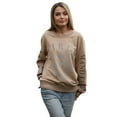 thumbnail image 5 of Virgo Women’s 100% Premium Cotton Beige Crewneck Pullover Sweatshirt - Size L - Miracles Manifester, 5 of 5