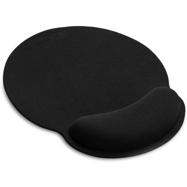 Alfombrilla de ratón ergonómica - Alfombrilla de ratón para juegos con reposamuñecas de gel, alfombrilla de ratón para juegos con cómodo reposamuñecas para computadoras y portátiles - Negro JAMW Sencillez