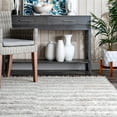 thumbnail image 6 of Rugs USA Fred Striped Shag Area Rug, 9' x 12', Yaretzi Grey, 6 of 9