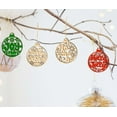thumbnail image 5 of Inkdotpot 18pcs Wooden Christmas Ornaments, Unfinished Wooden Laser Cutouts Baubles Shaped Embellishments Hanging Ornament for Christmas Decorations- Tree Decor- Kids Crafts DIY, 5 of 9