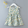 thumbnail image 6 of Esaierr 1-8T Girls Sleeveless Princess Dresses for Kids Baby Summer Vest Dress Beach Holiday Floral Sundress, 6 of 8
