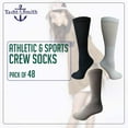 thumbnail image 4 of Yacht & Smith Womens Wholesale Bulk Sports Crew, Athletic Case Pack Socks, by SOCKS'NBULK (48 Pairs Assorted, Womens 9-11 (Shoe size 5-10)), 4 of 6