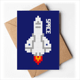 thumbnail image 1 of Fusée Décoller Univers Pixel Cartes de Voeux Vous Êtes Invités Invitations, 1 of 3