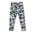 thumbnail image 5 of Odeerbi Kids Girls Leggings Camouflage Stretchy Tights Pants High Waist Camouflage Printed Pants Stretchy Soft Tights Kids Summer School Wearing Gray, 5 of 5