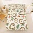 thumbnail image 5 of Erosebridal Cute Hedgehog Animals Queen Sheet Sets,Cartoon Mushroom Fungus Plant Bed Set For Girls Kids 4 Pieces, 5 of 6