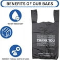thumbnail image 4 of Wanowa Basics Thank You T-Shirt Bags - Pack of 1000 (Black)- 1/6 Large (11.5"x6.5"x21"), 4 of 7