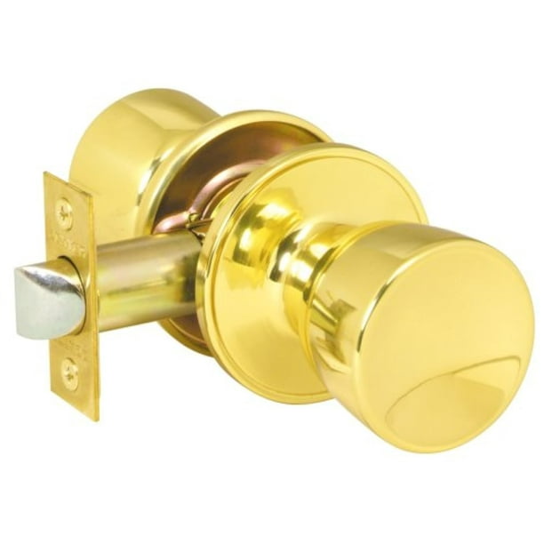 Pomo de puerta Schlage Byron J-Series, cerradura de paso, latón brillante