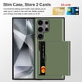 thumbnail image 3 of for Samsung Galaxy S24 Ultra Case with Screen Protector [Not-Yellowing] Samsung Galaxy S24 Ultra Phone Case Wallet Card Holder Shockproof Phone Case for Samsung S24 Ultra 6.8 inch Green, 3 of 14