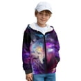 thumbnail image 3 of Chririnla Fuzzy Hooded Sweatshirt for Boys and Girls - Lightweight Comfy Casual Pullover with Pockets for Fall and Winter Outdoor Wear, 3 of 7