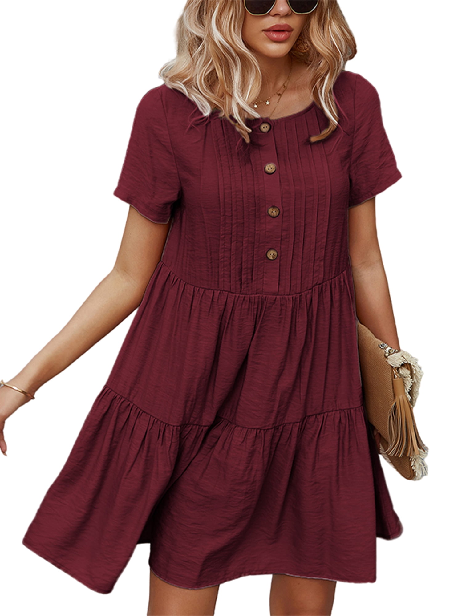 Wine colored midi dress Clearance