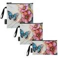 thumbnail image 2 of Haosy 3 Pack Reusable Ziploc Bags BPA Free Healthy Food Storage Bag Leakproof Sandwich Snack Freezer Bags Flower Butterfly Marble, 2 of 7