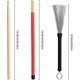 thumbnail image 2 of Newway Set Of 6 Wands compatible Battery 5 A Drum Sticks In Maple Wood And Bamboo Cran Brush Funk With A Velvet Bag, 2 of 5