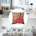 thumbnail image 5 of nygtbtfer  Throw Pillow Cover Ixora Flower with Vintage Butterfly Stamp Old Style Letter Yellow Pink Green Home Decorative Pillow Cases  Square Cushion Covers for Sofa  20x20in, 5 of 7