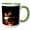 Green/White, variant on 3drose, Photgraph of a Very Hot Fire in an Outdoor Fireplace., 11oz Mug