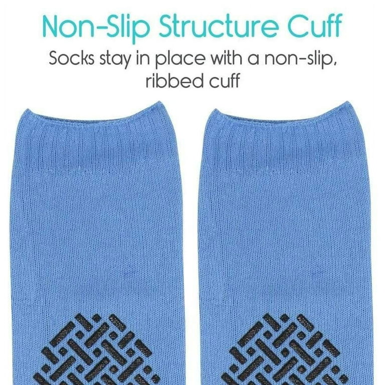 Vive Non-Slip Grip Socks (6 Pairs) - Slipper Socks for Women, Men -  Anti-Slip Gripper Socks for Hospital, Yoga, Pilates, Black, One Size :  : Clothing, Shoes & Accessories