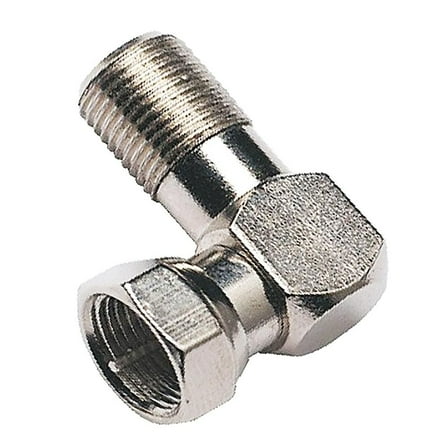 Glomex V9146 90 Degree Male To Female F Adapter, Blister Packed