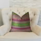 thumbnail image 2 of Almohada de lujo Plutus Avalanche hecha a mano verde magenta y azul Doble cara 16 x 16, 2 of 2