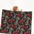 thumbnail image 2 of Picia Vintage Gaming Pattern Baby Soft Dot Blanket with Silky Satin Backing Baby Gifts for Boys and Girls (30" x 40"), 2 of 9