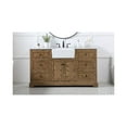 thumbnail image 2 of Elegant Decor Franklin 60" Aluminum MDF Single Bathroom Vanity in Driftwood, 2 of 10