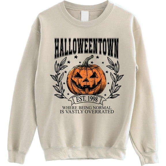 SsofieStore Halloweentown 1998 Pumpkin Graphic, Vintage Quote Crewneck, Halloween Fall Sweatshirt