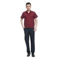 thumbnail image 1 of Mens Botón De La Manga Corta De Trabajo Uniforme De La Camisa Roja Casual 165 Vino Sunnimix camisa de los hombres, 1 of 8