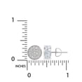 thumbnail image 4 of Shaquille O'Neal Men's Simulated Diamond Rhodium Plated Sterling Silver Stud Earrings, 4 of 6
