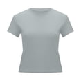 thumbnail image 5 of Womens Summer Tops Womens Polyester Blend Shirts Slim Pack Women Ling Sleeve Shirt Short Summer Shirt Women's Tee Women Long Sleeve Compression V Neck Long T Shirts Pack on Clearance Light Blue XL, 5 of 5