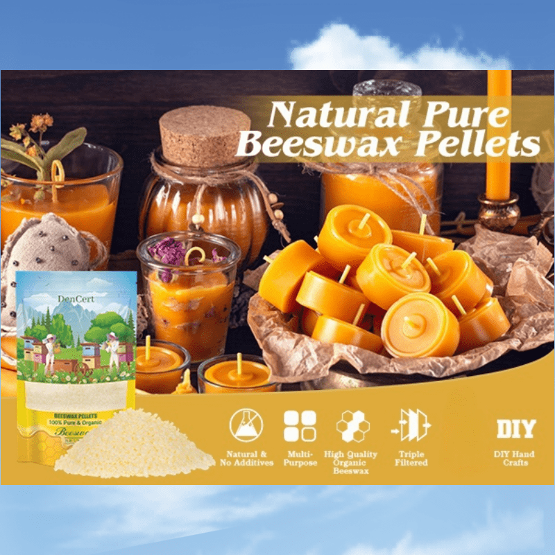 10LB Beeswax Particles - Triple Filtration, Ideal for Candle Making, DIY Projects & Soap Making