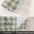 thumbnail image 6 of Sage Green Checkered Washable Area Rug 3'x5', Farmhouse Buffalo Plaid Woven Cotton Tassels Kitchen Rugs, Non Slip Indoor Door Mat Throw Carpet for Entryway Living Room Nursery Laundry Room, 6 of 9